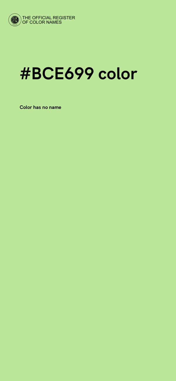 #BCE699 color image