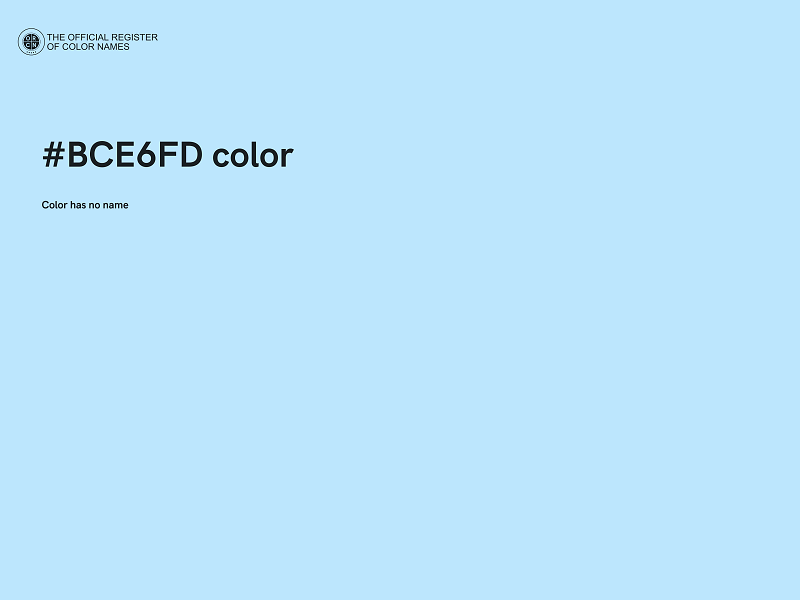 #BCE6FD color image