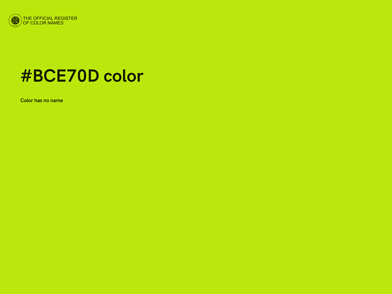 #BCE70D color image