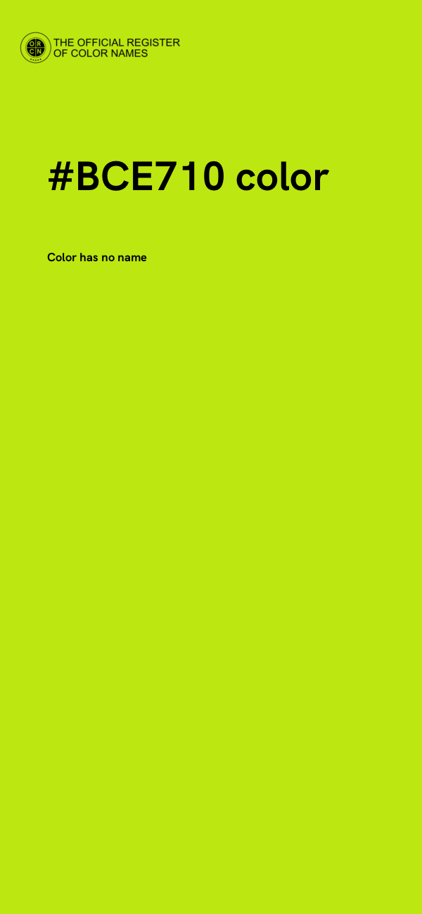 #BCE710 color image