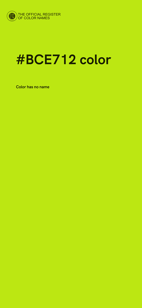 #BCE712 color image