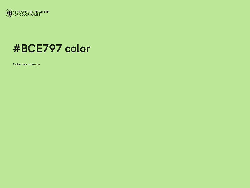 #BCE797 color image