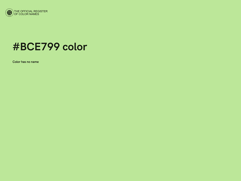 #BCE799 color image