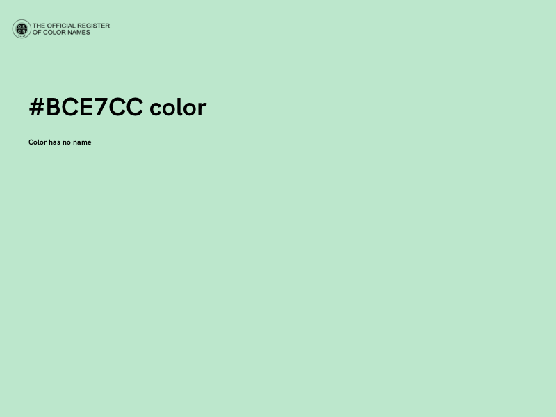#BCE7CC color image