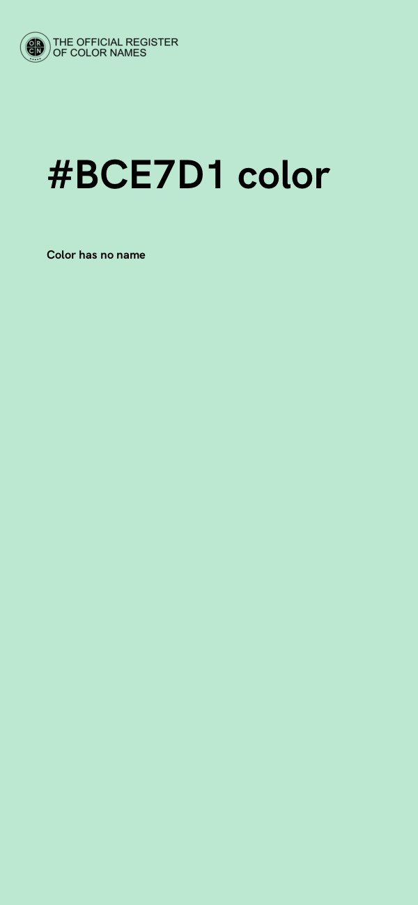 #BCE7D1 color image