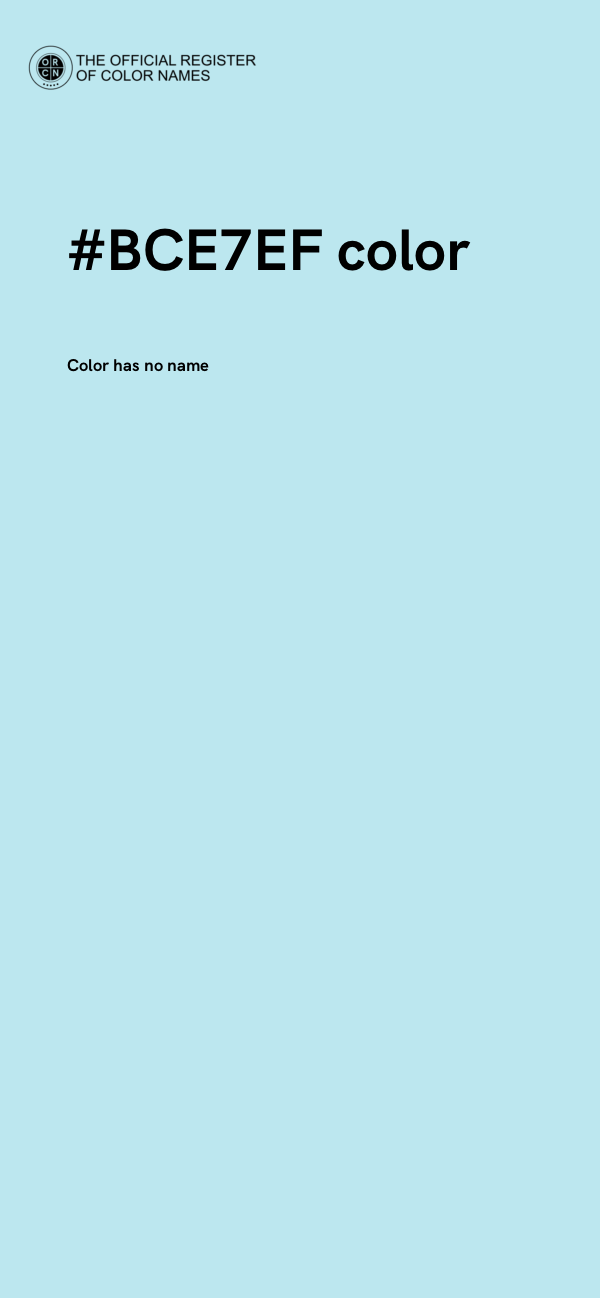 #BCE7EF color image