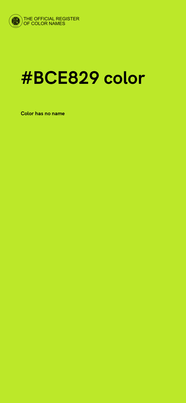 #BCE829 color image