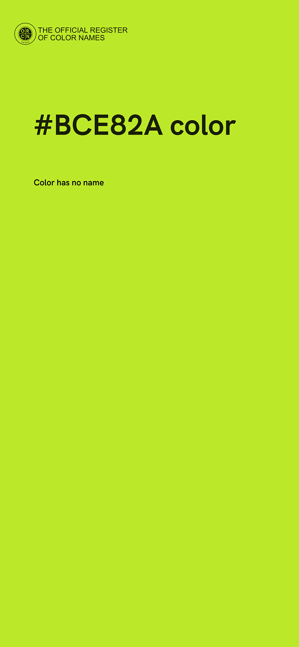 #BCE82A color image