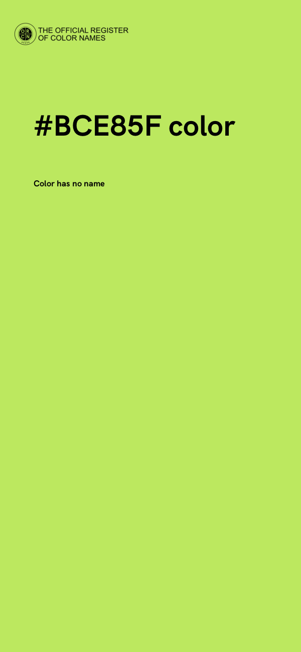 #BCE85F color image