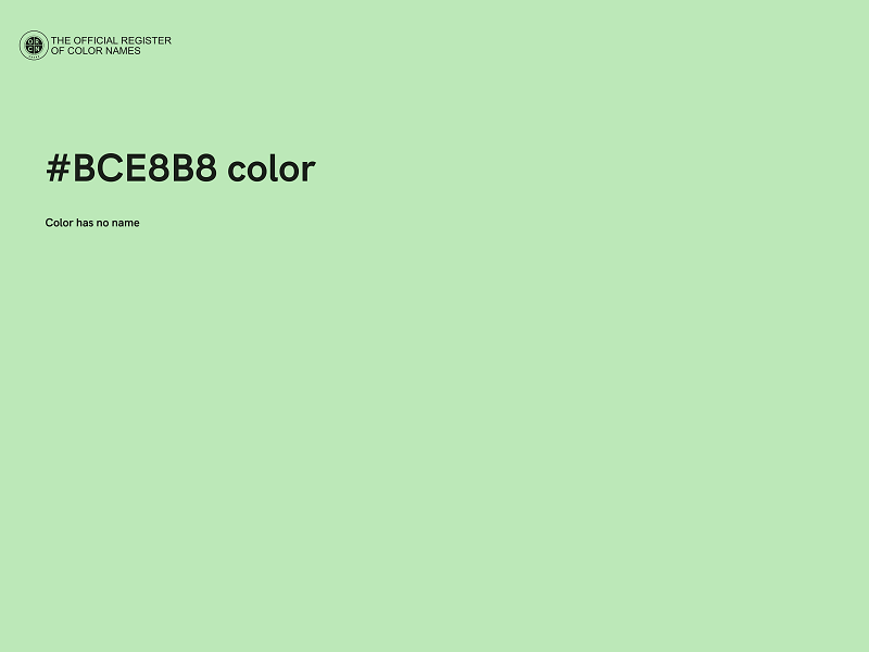 #BCE8B8 color image