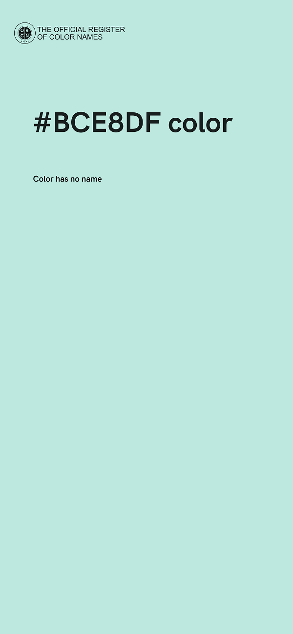 #BCE8DF color image