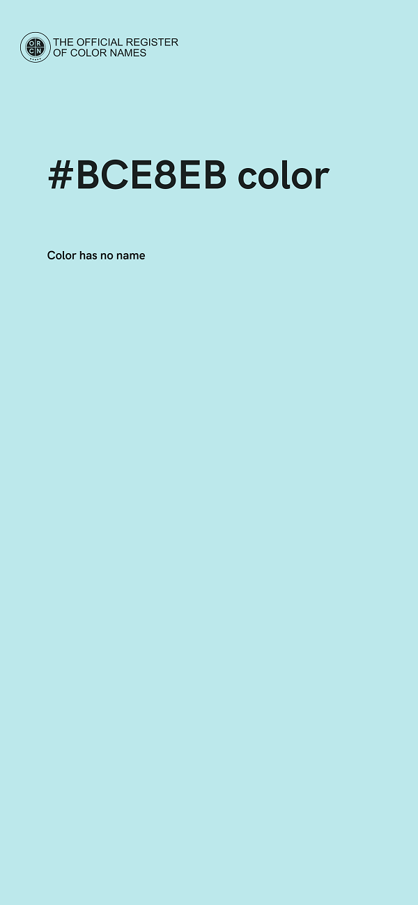 #BCE8EB color image
