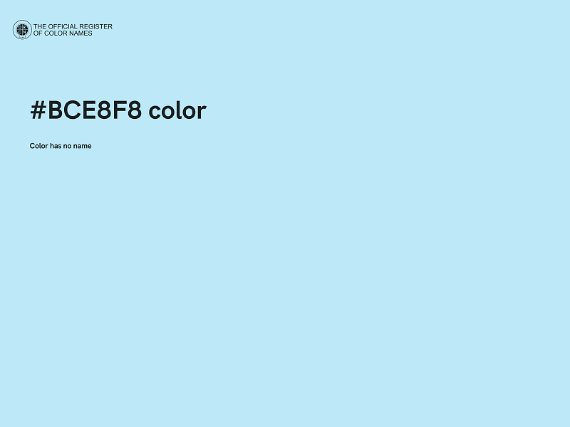 #BCE8F8 color image