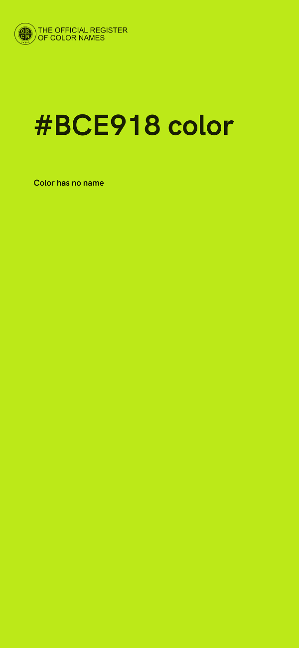 #BCE918 color image
