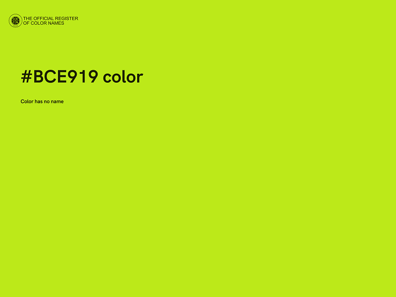 #BCE919 color image