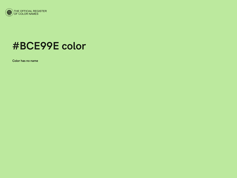 #BCE99E color image