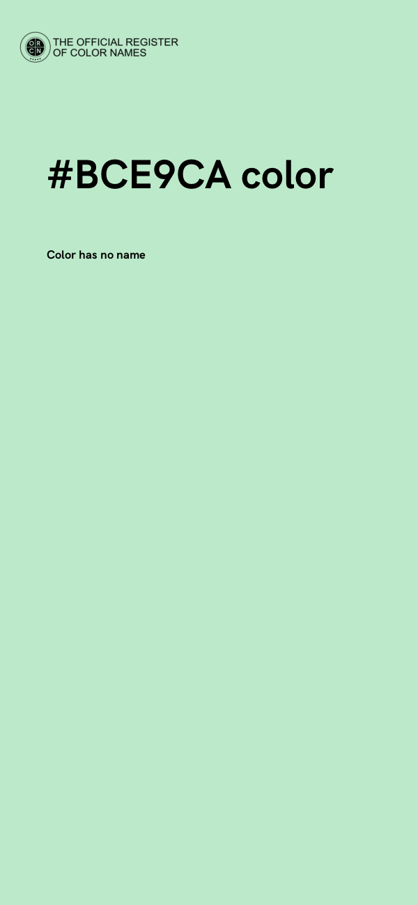 #BCE9CA color image