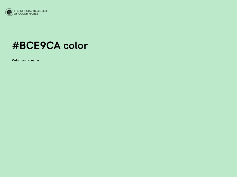 #BCE9CA color image