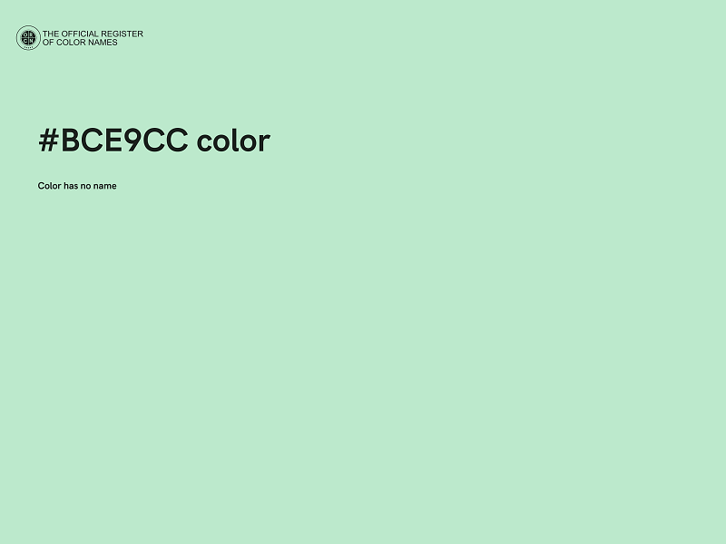 #BCE9CC color image