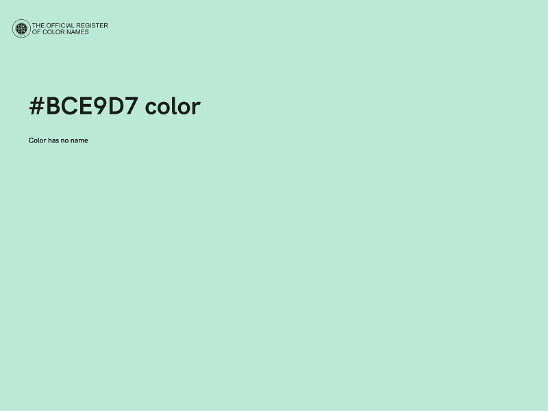 #BCE9D7 color image