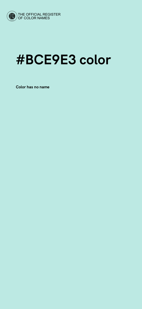 #BCE9E3 color image