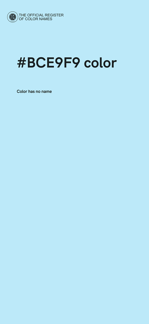 #BCE9F9 color image
