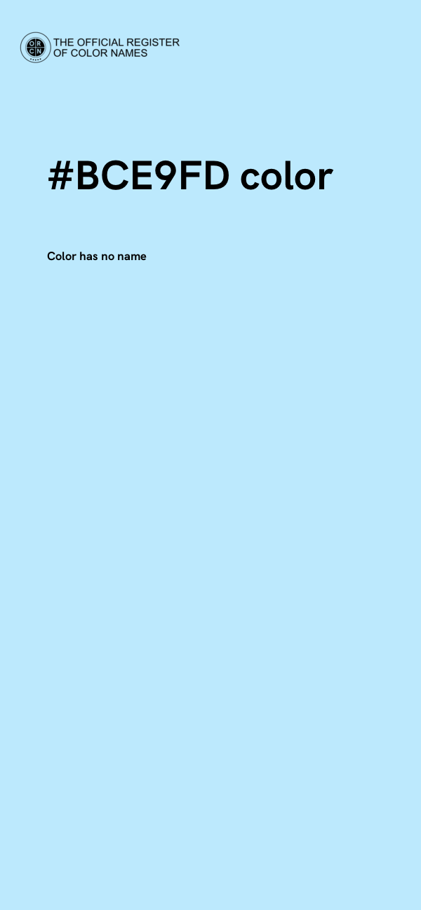 #BCE9FD color image