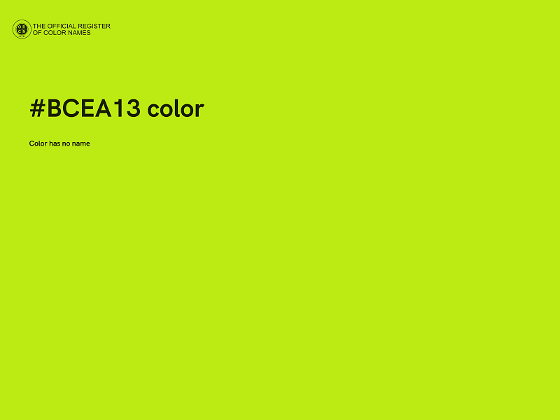 #BCEA13 color image