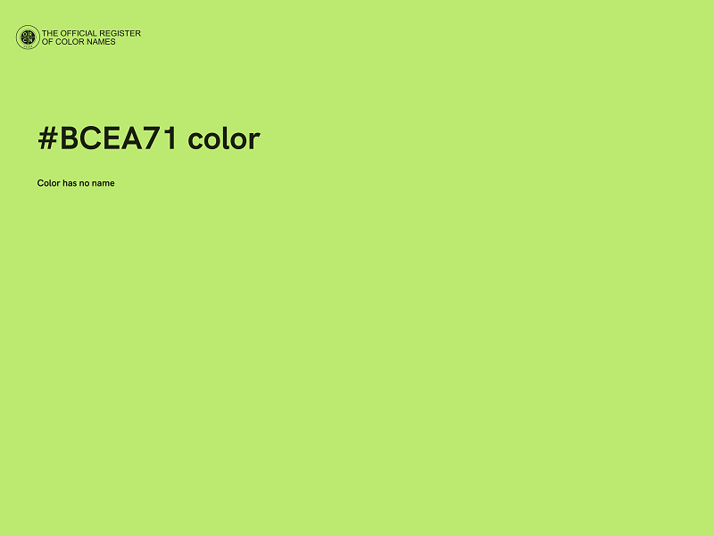 #BCEA71 color image