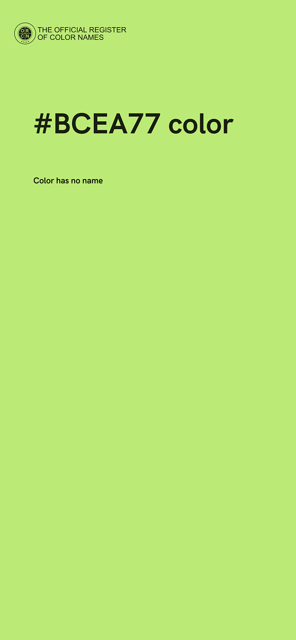#BCEA77 color image