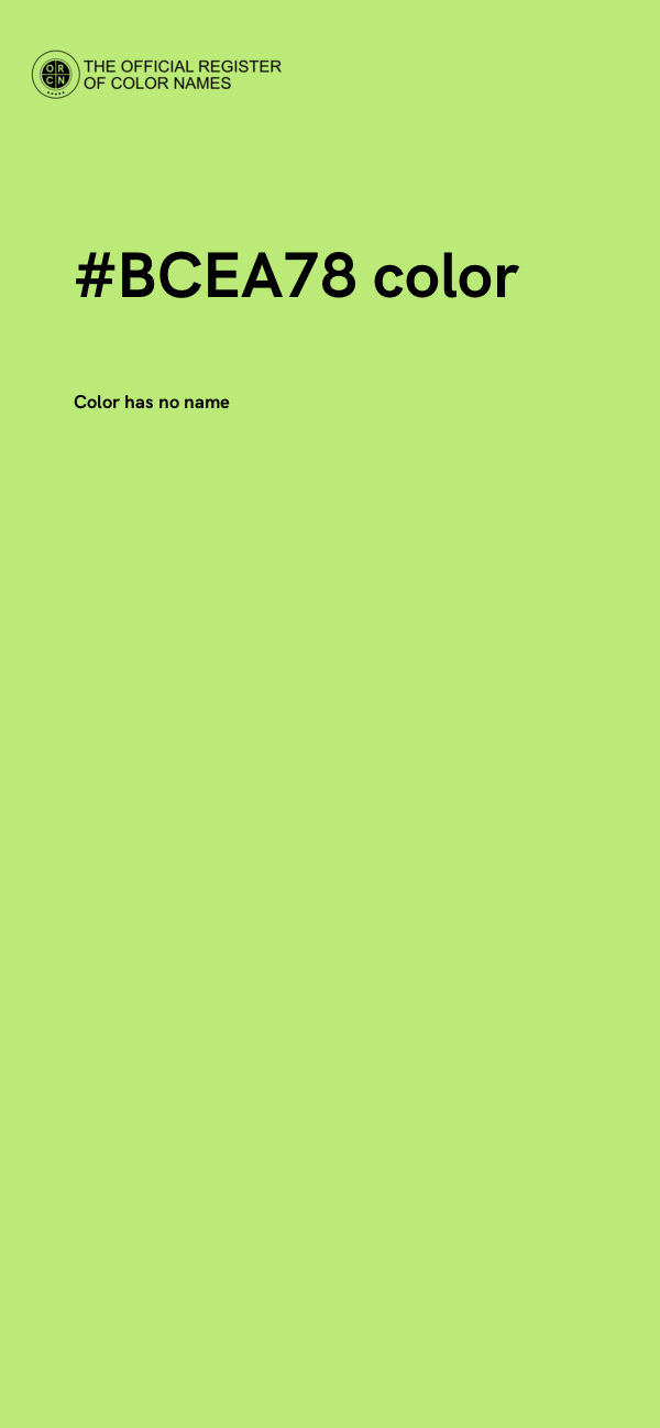 #BCEA78 color image