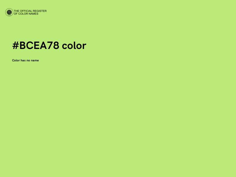#BCEA78 color image