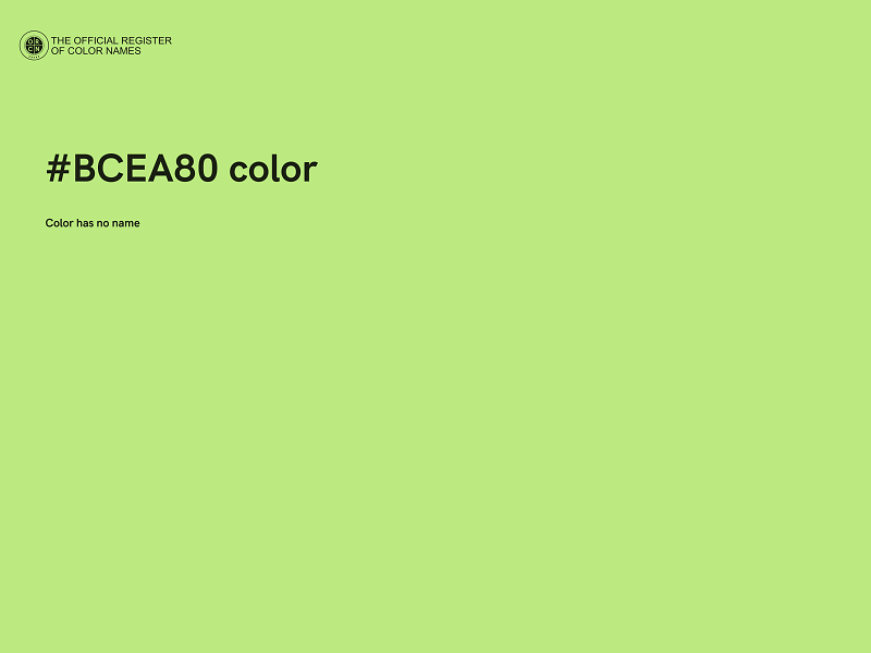 #BCEA80 color image