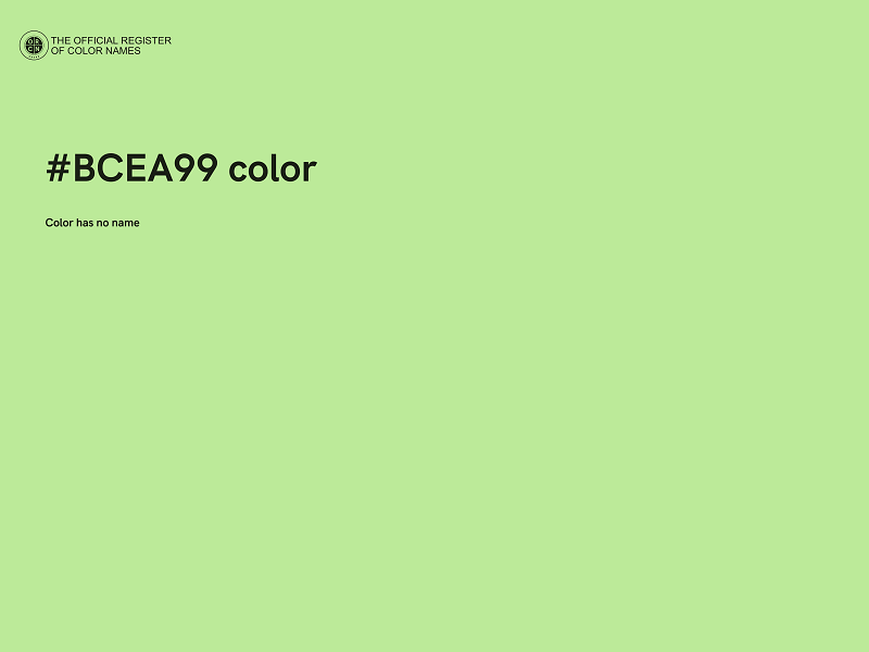 #BCEA99 color image