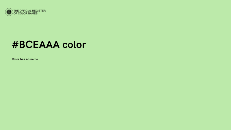 #BCEAAA color image
