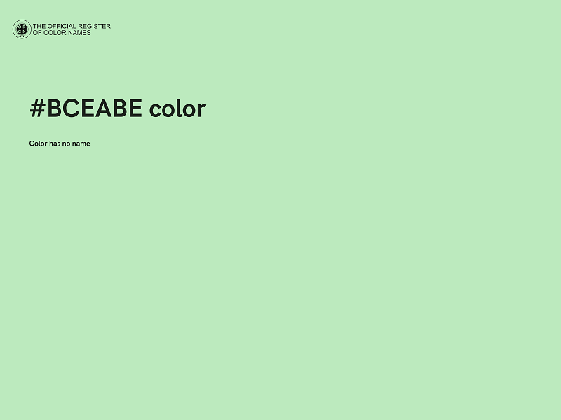 #BCEABE color image