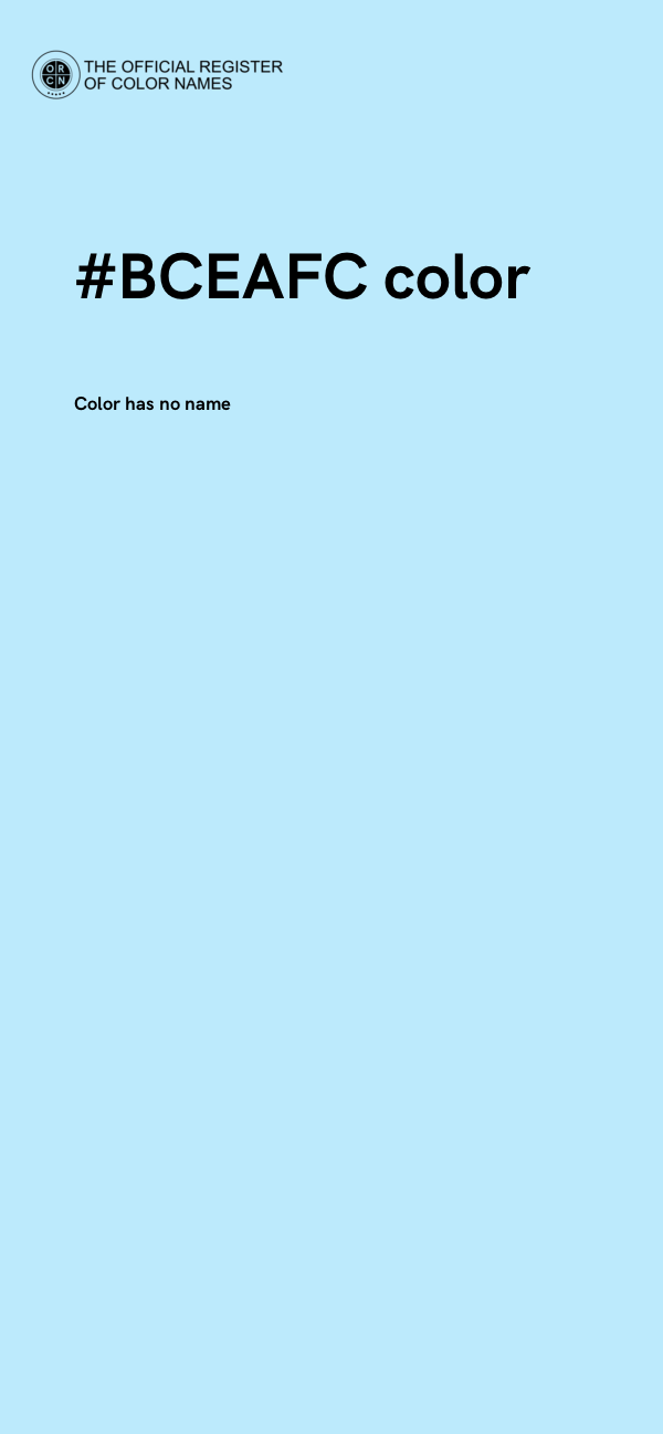 #BCEAFC color image