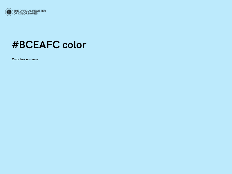 #BCEAFC color image