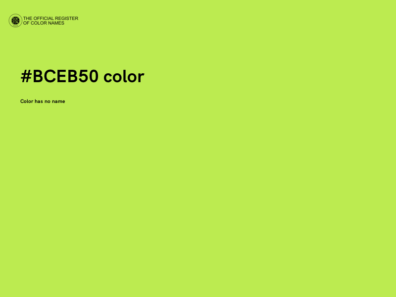 #BCEB50 color image