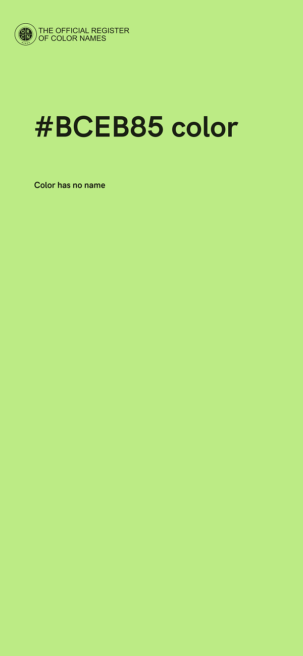 #BCEB85 color image