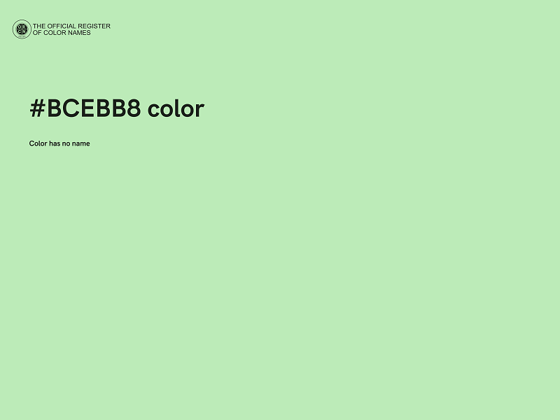 #BCEBB8 color image