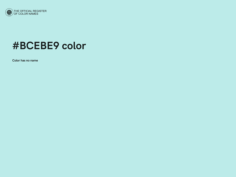 #BCEBE9 color image