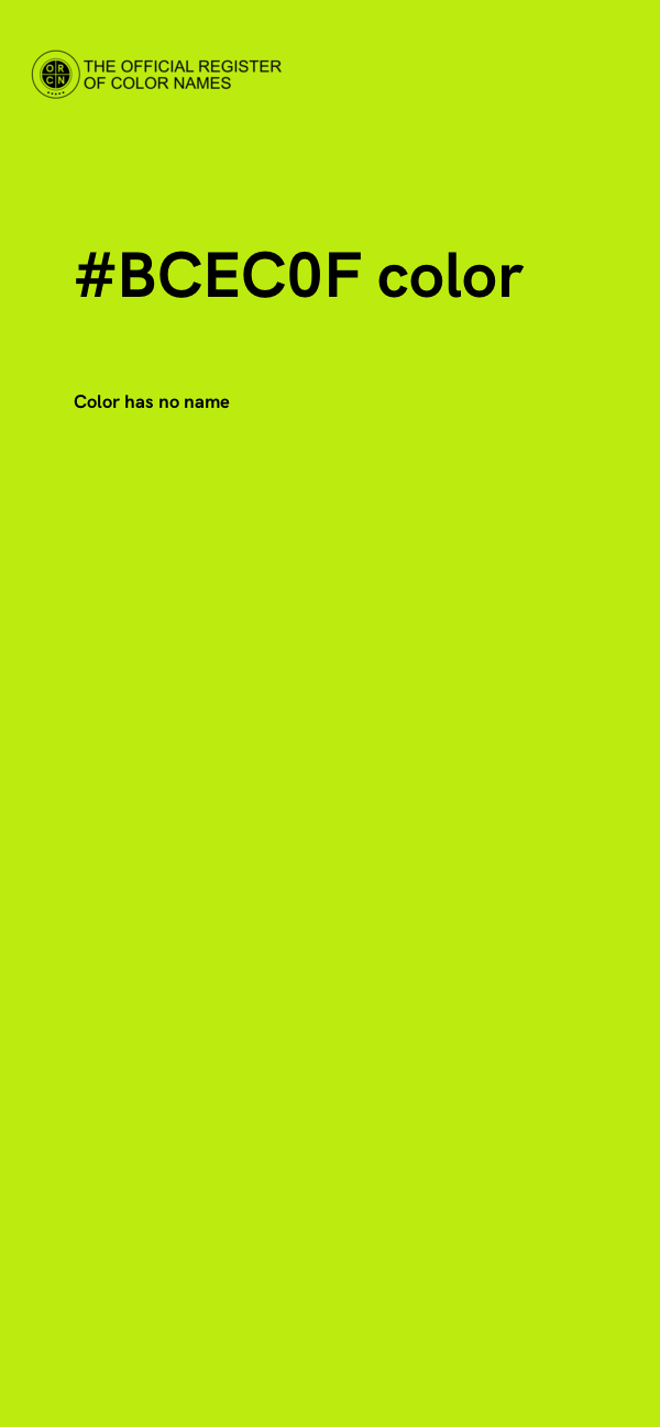 #BCEC0F color image