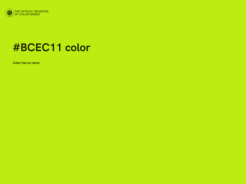 #BCEC11 color image