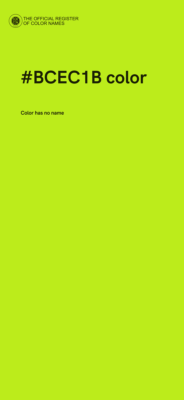 #BCEC1B color image