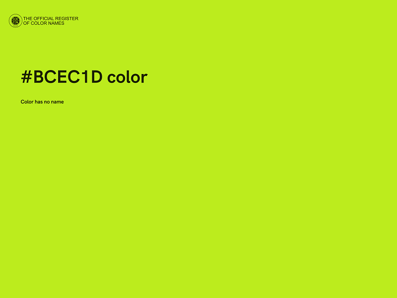#BCEC1D color image