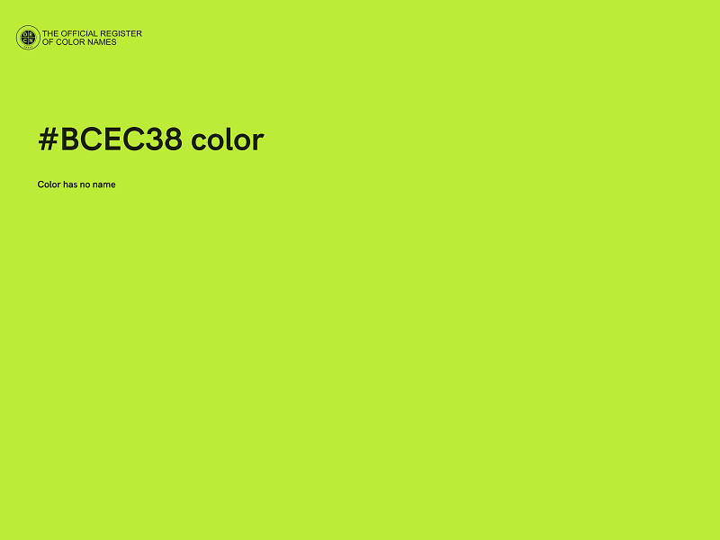 #BCEC38 color image