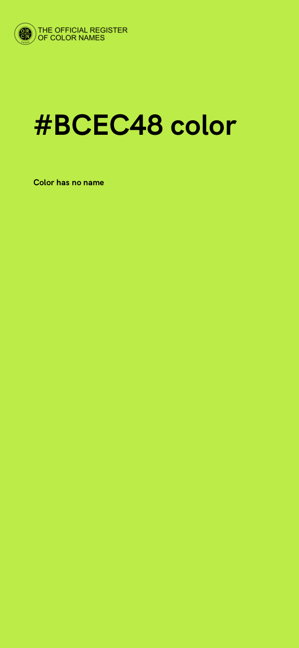 #BCEC48 color image