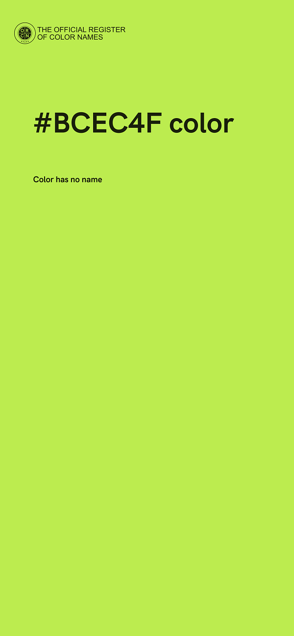 #BCEC4F color image