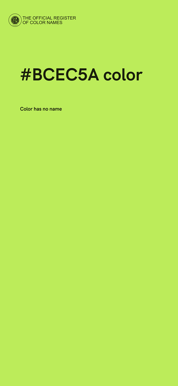 #BCEC5A color image
